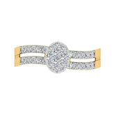18k Yellow Gold and Diamond Fancy Ring in size 5.5 and total gold weight of 2.65g